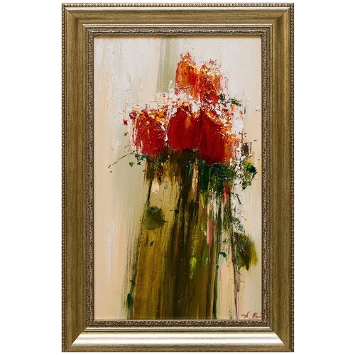 фото Картина маслом "розы" ермолов русская живопись