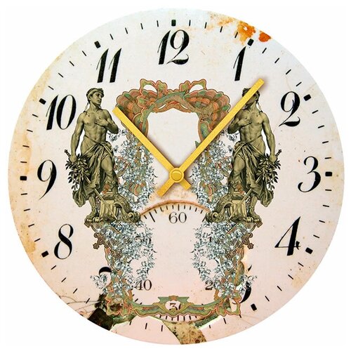 фото Svs настенные часы svs 3501054 classic статуя близнецы