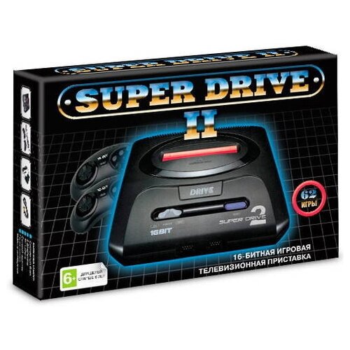 Игровая Приставка "16 GameBit" Super Drive 2 (62в1) черная-классика