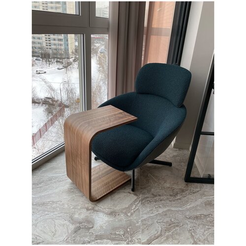 Журнальный, Приставной Cтолик в натуральном шпоне американского ореха