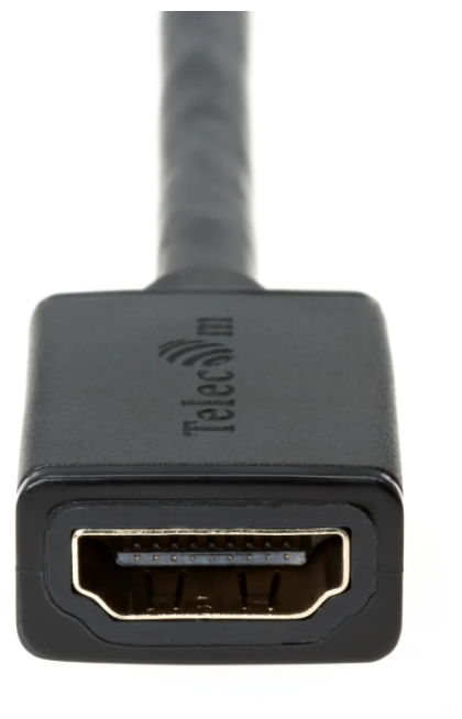 Кабель-удлинитель аудио-видео Telecom, HDMI (m) - HDMI (f) , ver 2.0, 5м, GOLD, черный [tcg235mf-5m] Noname - фото №3