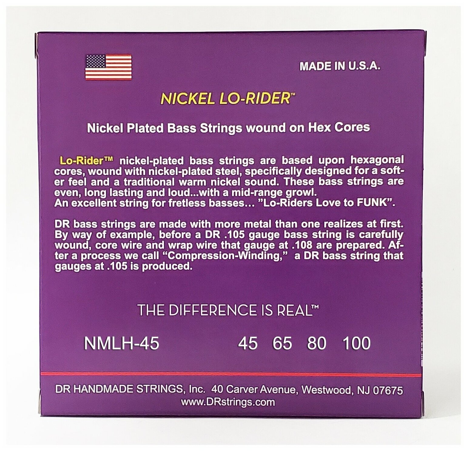 DR Strings NMLH-45 NICKEL LO-RIDER Струны для бас-гитары - фотография № 2