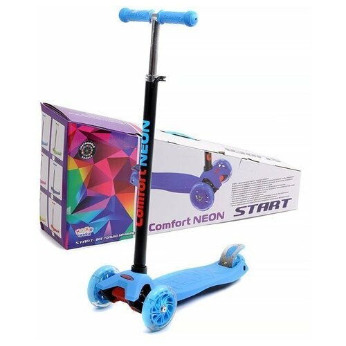 фото Самокат трехколесный кикборд светящиеся колеса 120мм/самокат трехколесный до 50 кг/самокат трехколесный/самокат для ребенка/самокат aston