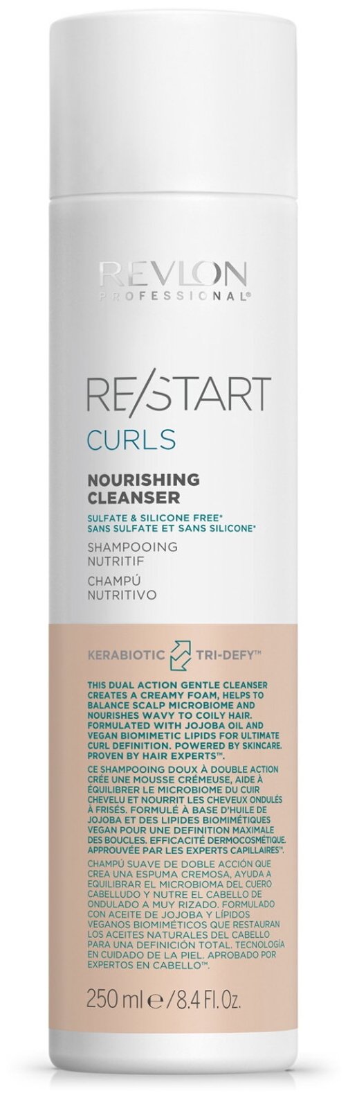Шампунь REVLON Бессульфатный питательный для вьющихся волос Nourishing Cleanser, 250 мл