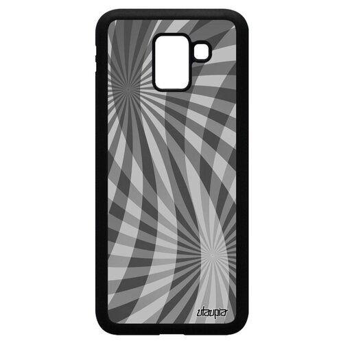 фото Защитный чехол на смартфон // galaxy j6 2018 // "спирали" узор геометрия, utaupia, серый