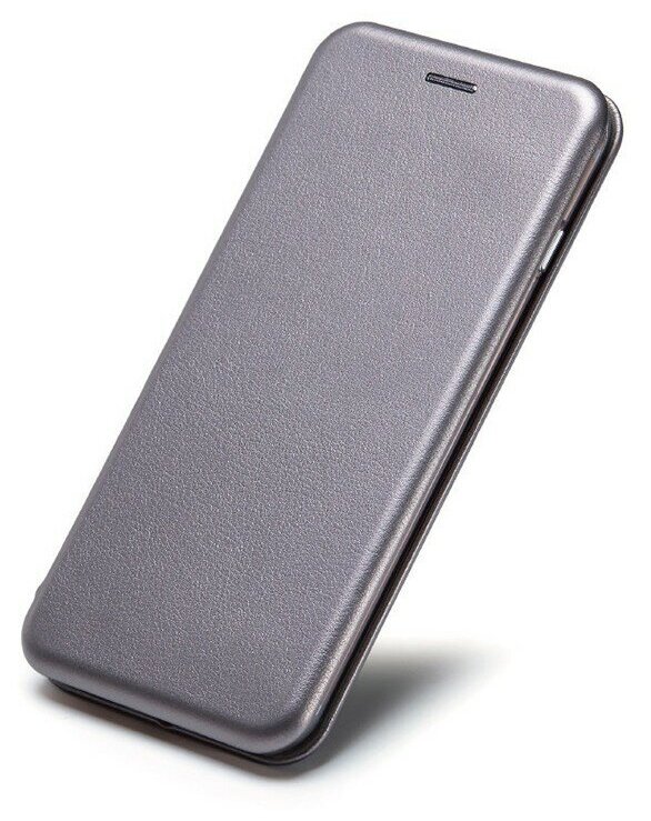 Чехол-книжка для Huawei Honor 10X Lite, серый противоударный откидной с подставкой, кейс с магнитом, защитой экрана и отделением для карт