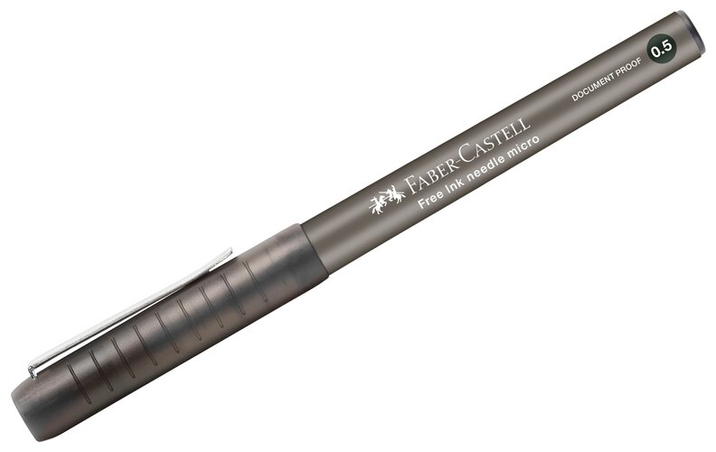 Ручка-роллер Faber-Castell "Free Ink Needle" черная, 0,5 мм, одноразовая 348602