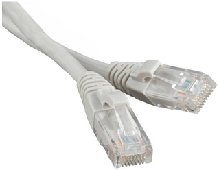 Кабель для подключения интернета 15 м LAN коммутационный шнур патч-корд витая пара UTPCat5E RJ45 15 метров RIPO серый 003-300030