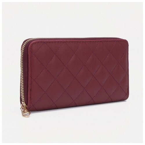 фото Кошелёк на молнии, цвет бордовый без бренда