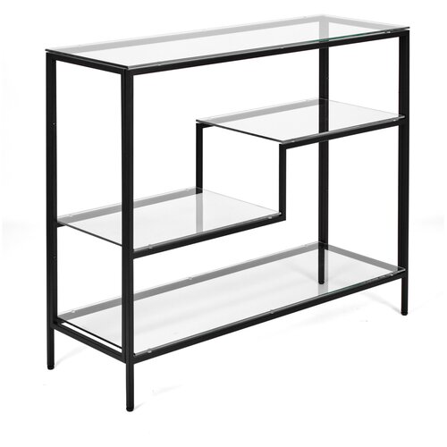 Столик туалетный 1011-CB clear черный муар AllConsoles 100x35x80