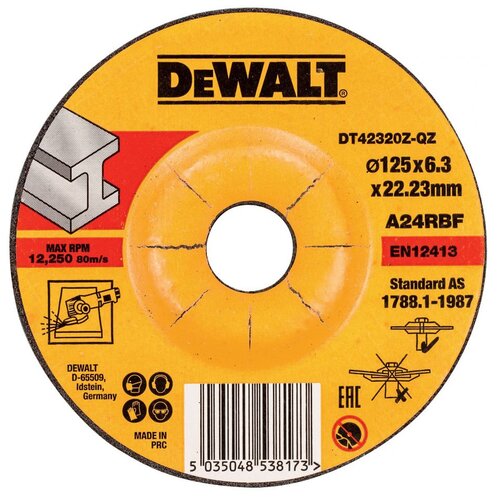 Диск шлифовальный DeWALT DT42320Z, 1 шт. шлифовальный абразивный диск dewalt dt42520z 1 шт