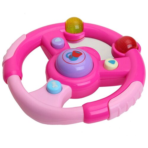 Развивающая игрушка Pituso Музыкальный руль (свет,звук) (розовый)