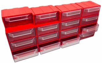 Система хранения Rezer(сборный органайзер) 16 ячеек, красный