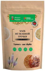 Newa Nutrition Смесь для выпечки хлеба из зеленой гречки, 300 гр, Newa Nutrition