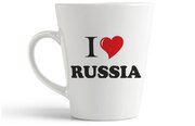 Кружка-латте CoolPodarok Путешествия. I love Russia