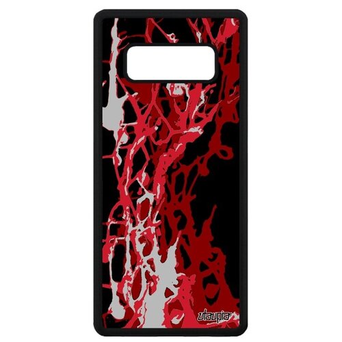 фото Качественный чехол на смартфон // samsung galaxy note 8 // "огонь" узор абстракт, utaupia, красный