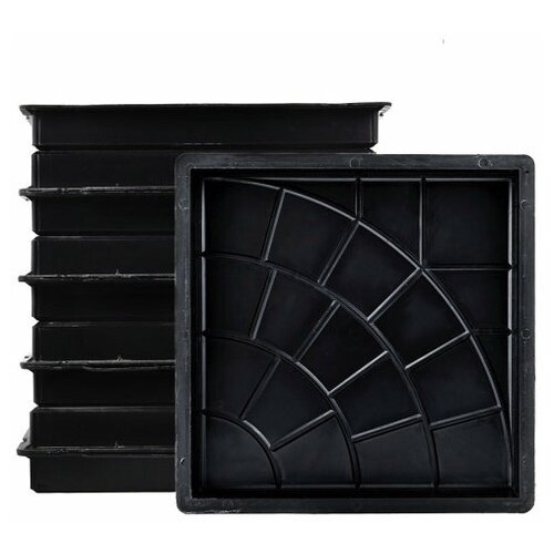 Форма для тротуарной плитки Квадрат Паутинка (35х35х5), набор из 10шт