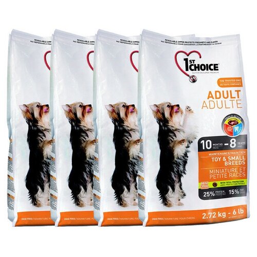1ST CHOICE корм для собак миниатюрных и мелких пород 2,72кг, курица х 4 шт.