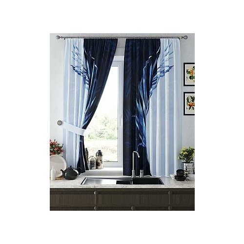 фото Комплект штор томдом менкерс (голубой)