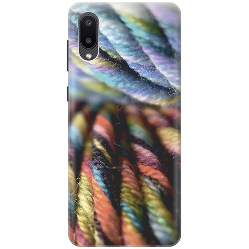 фото Силиконовый чехол на samsung galaxy a02 / самсунг а02 с принтом "пряжа gosso