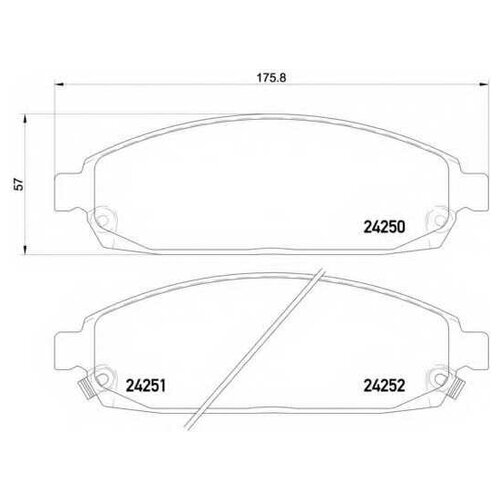 Колодки передние с противошумной пластиной q+ jeep grand cherokee ii/iii/iv all 00-> textar 2425001