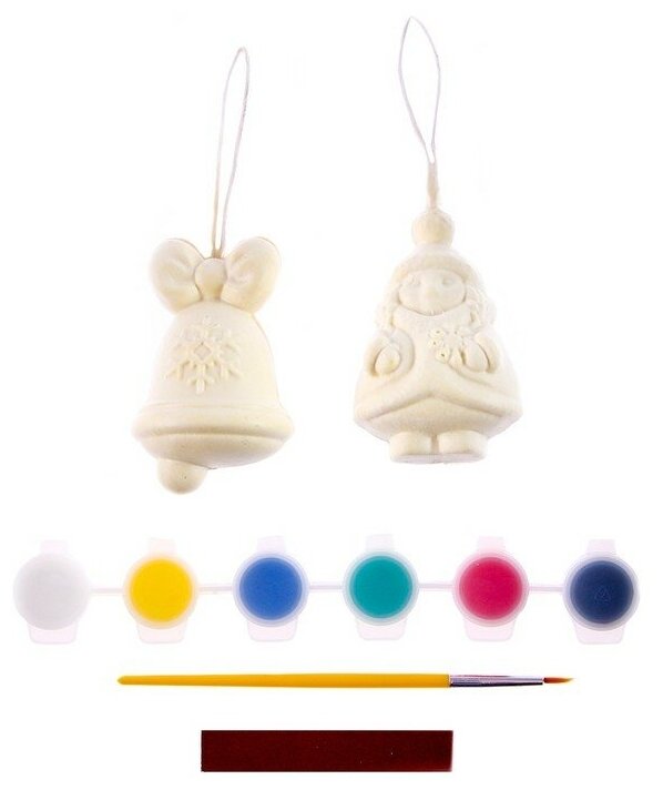 Набор для творчества. Роспись ёлочных игрушек 3D Art «Снегурочка и колокольчик»