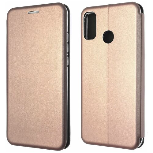 фото Чехол- книжка для honor 9x lite золотой full cover