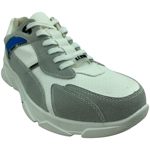 KEDDO Мужские кроссовки из искусственной кожи на платформе (1275) Размер: 44, Цвет: Белый цвет синий/белый/серый