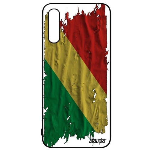 фото Модный чехол на телефон // samsung galaxy a50 // "флаг конго браззавиль на ткани" государственный дизайн, utaupia, белый