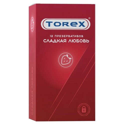 Презервативы Torex Сладкая любовь с ароматом клубники - 12 шт.