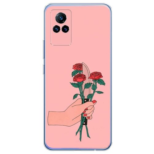 фото Силиконовый чехол "розы и нож" на vivo vivo v21e / виво v21e case place