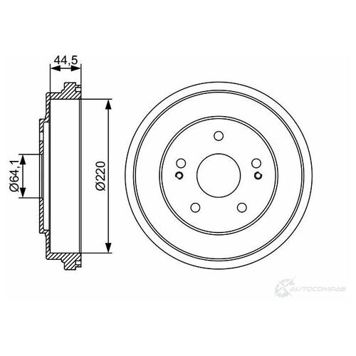 BOSCH 0986477147 Колодки торм.бараб. зад.[220x44,5] 5 отв