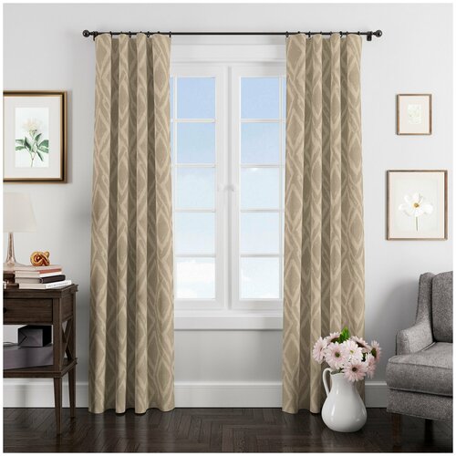фото Eleganta классические шторы rhombuses цвет: молочный