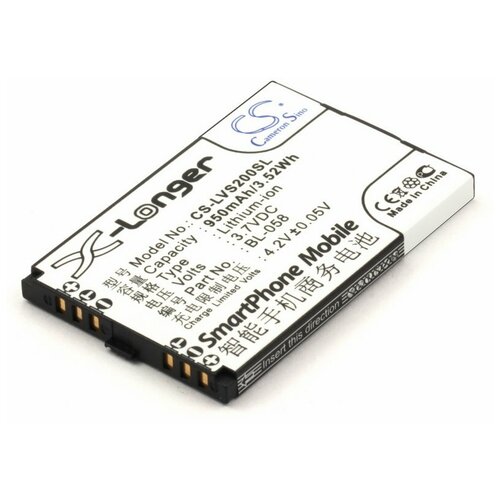 фото Аккумулятор для lenovo a320, s520 (bl058, bl068, bl072) sino power