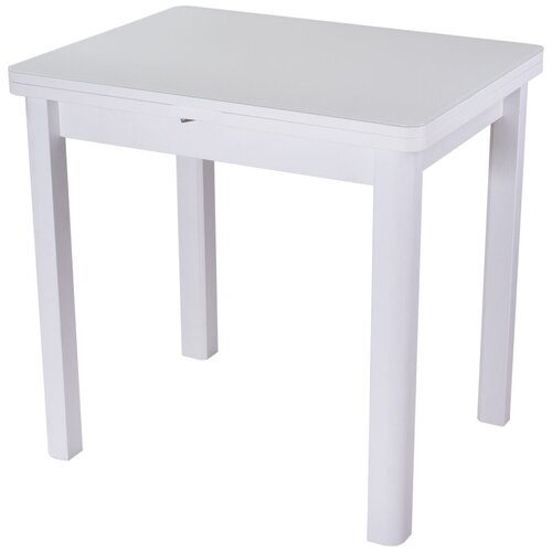 фото Стол кухонный раскладной со стеклом чинзано м-2 бл ст-бл 04 бл. размеры стола (дхшхв): 60(120)х80х75 см домотека