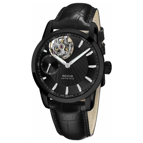 наручные часы epos quartz швейцарские наручные часы epos 8000 700 22 96 16 голубой Наручные часы epos Sophistiquee, черный