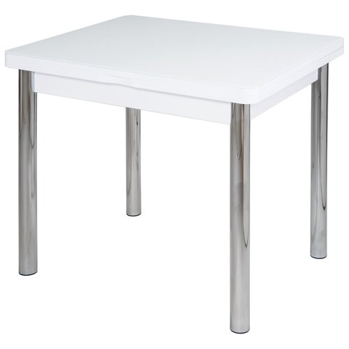 фото Стол кухонный раскладной со стеклом чинзано м-2 бл ст-бл 02 домотека