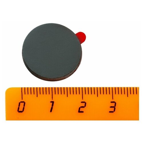 фото Ферритовый магнит диск forceberg 20х3 мм с клеевым слоем, 10 шт