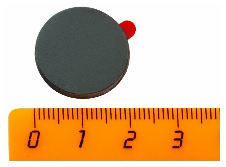 Ферритовый магнит диск Forceberg 20х3 мм с клеевым слоем, 10 шт