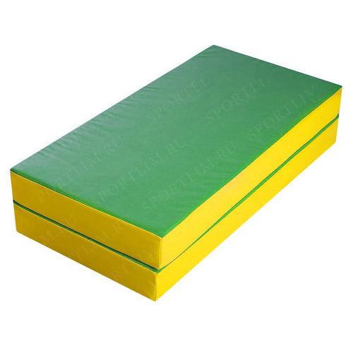 Спортивный мат 100x100x10 см ONLITOP 4545736 зеленый/желтый