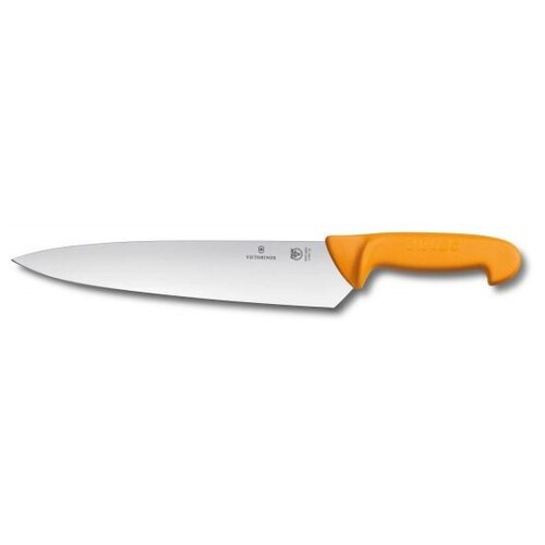 Нож кухонный Victorinox Swibo (5.8451.26) стальной разделочный для мяса лезвие 260мм прямая заточка желтый