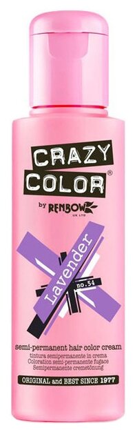 Crazy Color Краситель прямого действия Semi-Permanent Hair Color Cream, 54 lavender, 100 мл