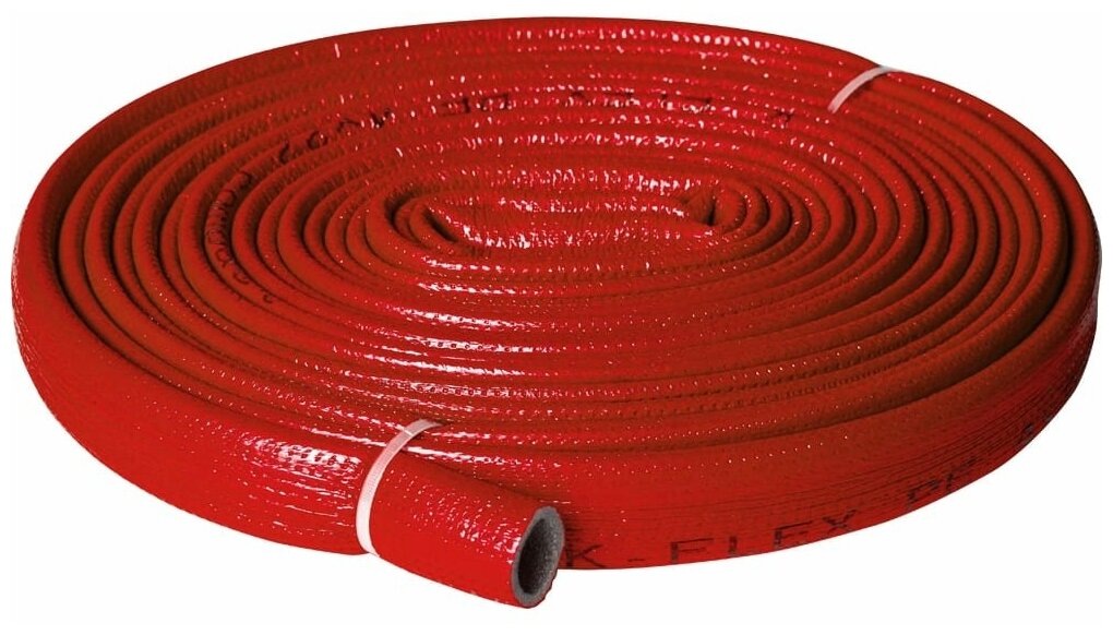 Теплоизоляция для труб K-FLEX PE COMPACT в красной оболочке 22/6 бухта 10м R060222103PECR