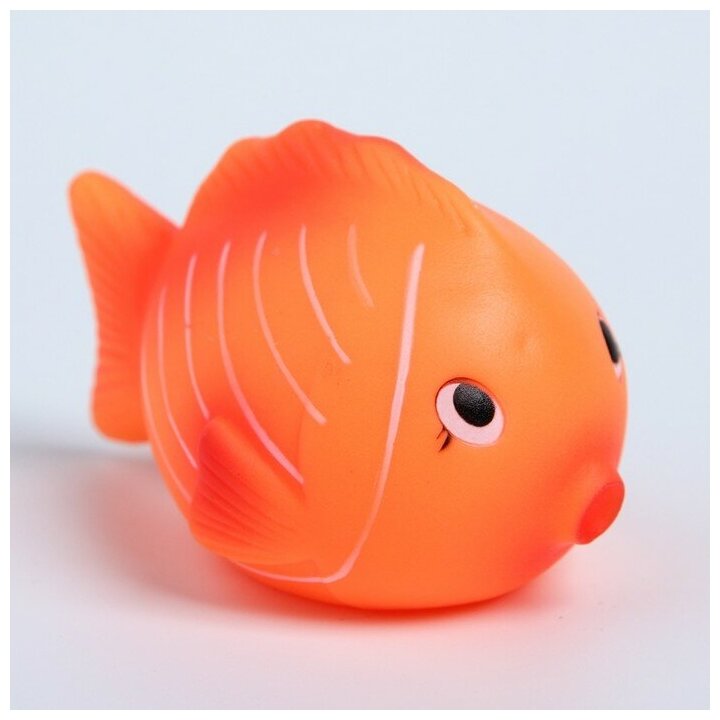 Резиновая игрушка для ванны «Чудо-рыбка», 9 см, с пищалкой, цвет микс, Крошка Я