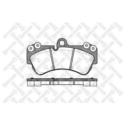 фото Stellox 1005000bsx 1005 000b-sx_колодки дисковые п. с антискрип. пл.\ vw touareg 3.2i/4.2i/2.5tdi/5.0tdi диск 17 02