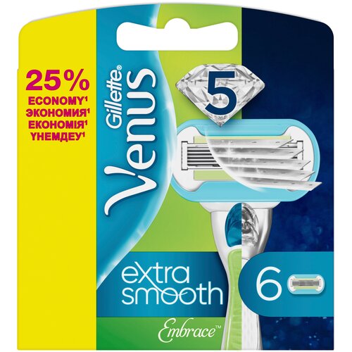 Сменные кассеты для бритвы Gillette Venus Embrace, 6 шт.