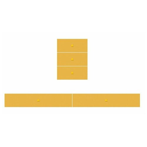 Фасад к кроватке детской Polini kids Simple 1100 цвет солнечный 900₽