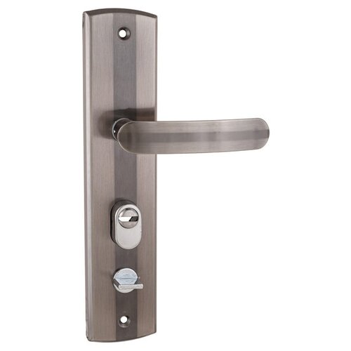 Ручка дверная на планке PH-CT217-L для китайских металлических дверей левая никель, хром