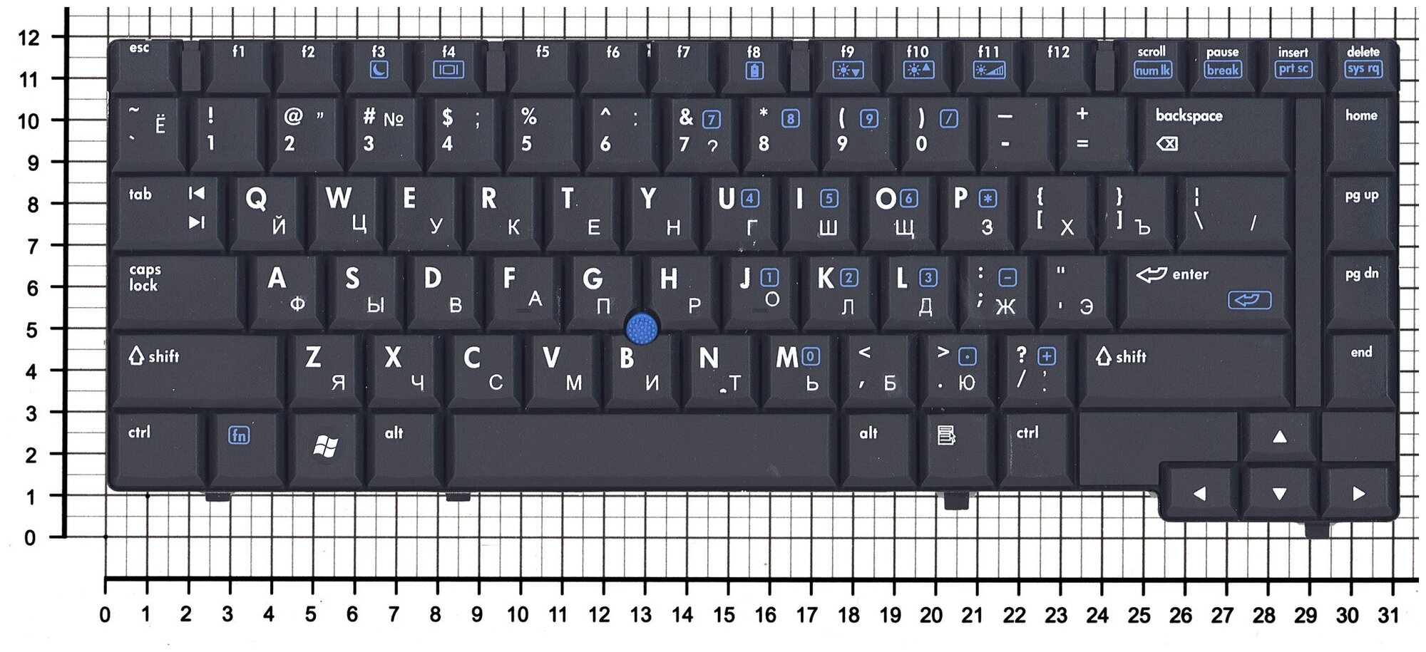 Клавиатура для ноутбука HP Compaq 399946-001 черная