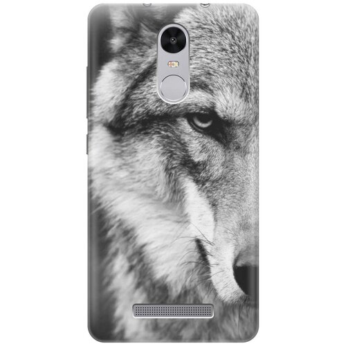 фото Силиконовый чехол на xiaomi redmi note 3 / note 3 pro / сяоми редми ноут 3 / ноут 3 про с принтом "спокойный волк" gosso